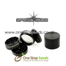 Spacecase Black aluminum Grinders at one stop seeds Scotland Glasgow head shop