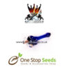 Blue Glass Spoon w/ Bubbles Available from one stop seeds UK Available from one stop seeds and accessories UK head shop